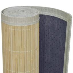 Berkfield Home Rectangular Natural Bamboo Rug 120 x 180 cm in Beige - Size: 100 cm diameter - thumbnail 4