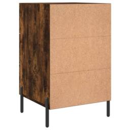 Berkfield Home Modern Bedside Cabinet Smoked Oak 40x40x66 cm Engineered Wood in Brown - Size: 40 x 40 x 66 cm - thumbnail 8