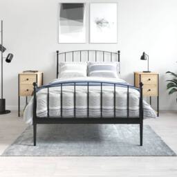 Berkfield Home Durable Bedside Cabinets 2 pcs Sonoma Oak 32x42x70 cm Engineered Wood in Light Brown - Size: 32 x 42 x 70 cm - thumbnail 2