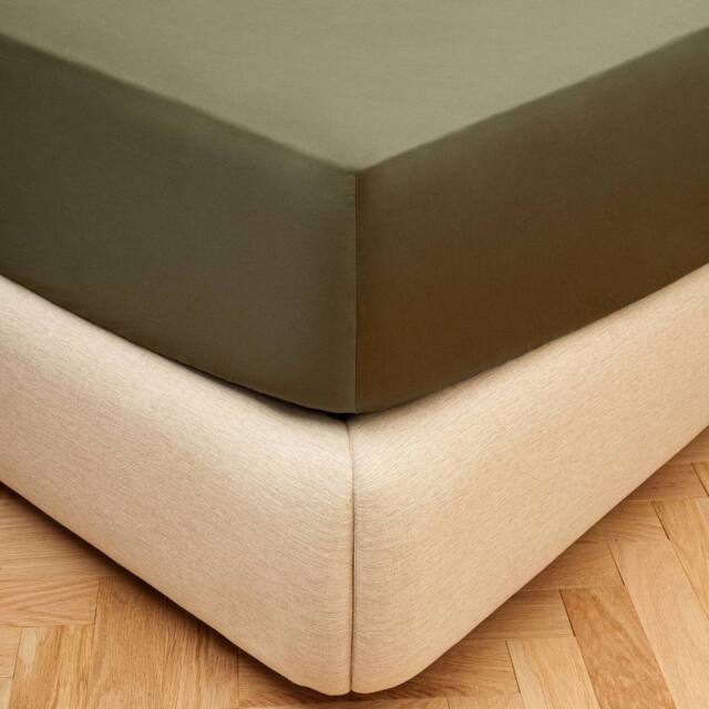 Bedable 100% Cotton Deep Fitted Sheet Sateen 460 Thread Count - (Up to 36cm) in Green - Size: Single Fitted - image 1