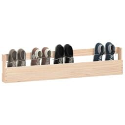 Berkfield Home Wall-mounted Shoe Racks 2 pcs 110x9x23 cm Solid Wood Pine in Brown - Size: 110 x 9 x 23 cm - thumbnail 4