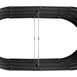 Harbour Housewares Raised Garden Bed - Rounded Bottomless Galvanised Steel Planter 120 x 60 x 45cm in Black - Size: 120 x 60 x 45 cm - thumbnail 6