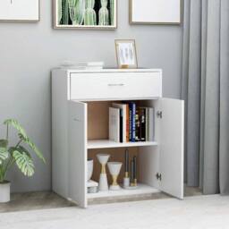 Berkfield Home Sideboard White 60x30x75 cm Engineered Wood - Size: 60 x 30 x 75 cm - thumbnail 3