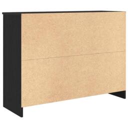 Berkfield Home Sideboard with Drawer Black Oak 101x35x76 cm Engineered Wood - Size: 101 x 35 x 76 cm - thumbnail 8