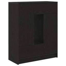Berkfield Home Sideboard with Drawers & Doors Black Oak 73x31x90 cm - Size: 73 x 31 x 90 cm - thumbnail 3