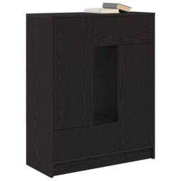Berkfield Home Sideboard with Drawers & Doors Black Oak 73x31x90 cm - Size: 73 x 31 x 90 cm - thumbnail 4