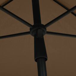 Berkfield Home Durable Garden Parasol with Pole 210x140 cm Taupe - thumbnail 5