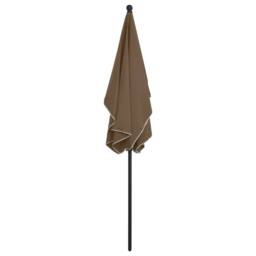 Berkfield Home Durable Garden Parasol with Pole 210x140 cm Taupe - thumbnail 4