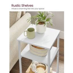 Kelvenix Sofa Side Table, 3-Tier End Table white - Size: 0.6m2 - thumbnail 4