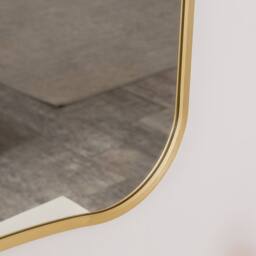 Melody Maison Gold Asymmetrical Metal Framed Wall Mirror - 54cm X 80cm - Size: 54 cm X 80 cm - thumbnail 6