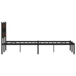 Berkfield Home Bed Frame without Mattress with Headboard Brown Oak 140x190 cm - thumbnail 5