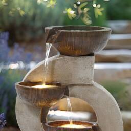 Charles Bentley Nile Cascading Water Feature - Mains Powered in Bronze - thumbnail 2