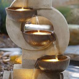 Charles Bentley Nile Cascading Water Feature - Mains Powered in Bronze - thumbnail 3