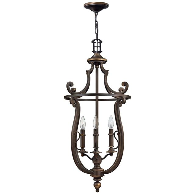 Loops 4 Bulb Chandelier Hanging Pendant LIght Olde Bronze LED E14 60W Bulb