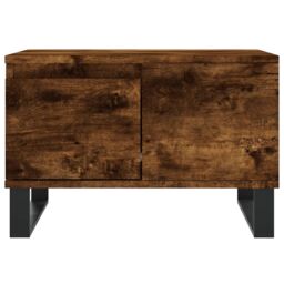 Berkfield Home Coffee Table Smoked Oak 55x55x36.5 cm Engineered Wood in Brown - thumbnail 5