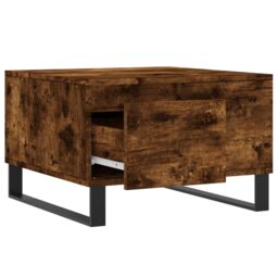 Berkfield Home Coffee Table Smoked Oak 55x55x36.5 cm Engineered Wood in Brown - thumbnail 6