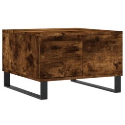 Berkfield Home Coffee Table Smoked Oak 55x55x36.5 cm Engineered Wood in Brown - thumbnail 2