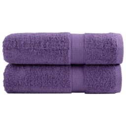 Berkfield Home Premium Hand Towels SOLUND 2 pcs Purple 50x100 cm 600 gsm - thumbnail 1