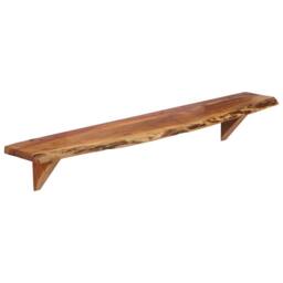 Berkfield Home Wall Shelves 2 pcs 110x20x18 cm Solid Wood Acacia in Brown - Size: 110 x 20 x 18 cm - thumbnail 3