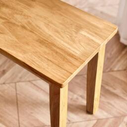 FurnitureboxUK Tenby Oak Effect Solid Wood Small Dining Bench in Light Brown - thumbnail 4