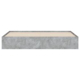 Berkfield Home Bed Frame with Drawers without Mattress Concrete Grey 180x200 cm Super King - thumbnail 6