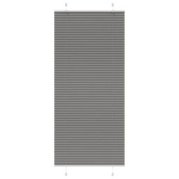 Berkfield Home Pleated Blind Anthracite 95x200 cm Fabric Width 94.4 cm Polyester in Black - thumbnail 1