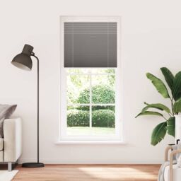 Berkfield Home Pleated Blind Anthracite 95x200 cm Fabric Width 94.4 cm Polyester in Black - thumbnail 2