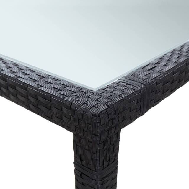 Berkfield Home Outdoor Dining Table Black 200x150x74 cm Poly Rattan - Size: 200 x 150 x 74 cm - image 1