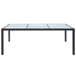 Berkfield Home Outdoor Dining Table Black 200x150x74 cm Poly Rattan - Size: 200 x 150 x 74 cm - thumbnail 3
