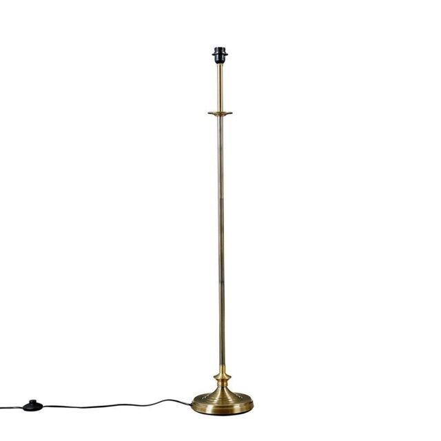 ValueLights Belmont Sconce Antique Brass Floor Lamp Base in Metallic Gold - image 1