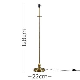 ValueLights Belmont Sconce Antique Brass Floor Lamp Base in Metallic Gold - thumbnail 4