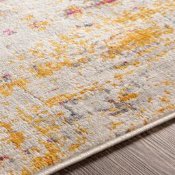 Livabliss Floransa-Abstract Grey Pink Yellow Blue Modern Marble Living Dining Rug - Size: 80 cm x 220 cm - thumbnail 3