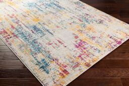 Livabliss Floransa-Abstract Grey Pink Yellow Blue Modern Marble Living Dining Rug - Size: 80 cm x 220 cm - thumbnail 6