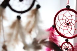 KDMD Bali Dreamcatchers - Large Round - Black/White/Red - (Set of 3) - thumbnail 3