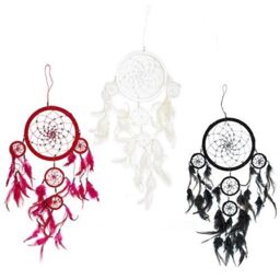 KDMD Bali Dreamcatchers - Large Round - Black/White/Red - (Set of 3) - thumbnail 1
