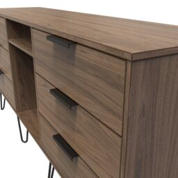 Ready Assembled 2 U Fuji 6 Drawer Sideboard (Ready Assembled) in Walnut - thumbnail 4