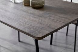 MCC Direct Dining Table & 4 chairs Wooden Table Set with Metal frame Blake in Brown - thumbnail 4