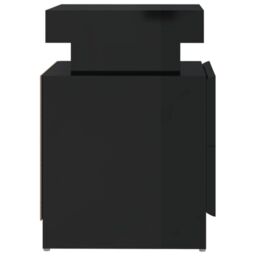 Berkfield Home Bedside Cabinet High Gloss Black 45x35x52 cm Engineered Wood - Size: 45 x 35 x 52 cm - thumbnail 5