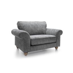 Abakus Direct Ingrid Collection Cuddle Chair in Steel Grey in Dark Grey - thumbnail 3