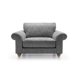 Abakus Direct Ingrid Collection Cuddle Chair in Steel Grey in Dark Grey - thumbnail 2