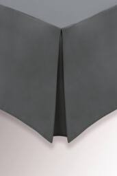 Helena Springfield 'Plain Dye' 180TC Valance in Charcoal - Size: Single - thumbnail 1