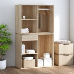 Berkfield Home Dressing Cabinet Sonoma Oak 80x40x65 cm Engineered Wood in Brown - Size: 80 x 40 x 65 cm - thumbnail 6