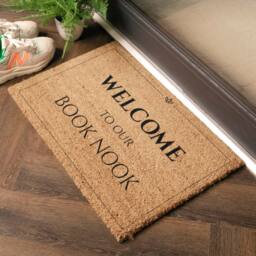 Artsy Mats Welcome To Our Book Nook Doormat (60 x 40cm) in Brown - Size: 40 cm x 60 cm - thumbnail 2
