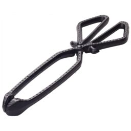 Valiant Fireside Tongs - For Log Burners, Open Fires & BBQs - Great for Coal & Logs - Cast Iron - Heavy Duty - Satin Finish in Black - thumbnail 1