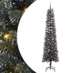 Berkfield Home Elegant Artificial Christmas Tree with 300 LEDs Green 58 x 58 x 210 cm - thumbnail 3