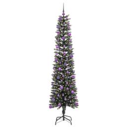 Berkfield Home Elegant Artificial Christmas Tree with 300 LEDs Green 58 x 58 x 210 cm - thumbnail 1