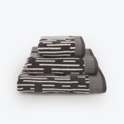 Allure Bath Fashions Pop Up Zero Twist Barcode Stripe Towels in Charcoal - thumbnail 5