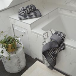 Allure Bath Fashions Pop Up Zero Twist Barcode Stripe Towels in Charcoal - thumbnail 6
