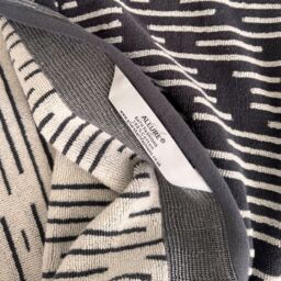 Allure Bath Fashions Pop Up Zero Twist Barcode Stripe Towels in Charcoal - thumbnail 3