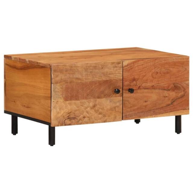 Berkfield Home Coffee Table 80x50x40 cm Solid Wood Acacia in Brown - Size: 80 x 50 x 40 cm - image 1